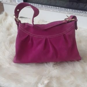 Via spiga hot pink suede bag